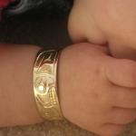 View the image: Whale baby bracelet 14k 1/2" x 4" $1,350.00