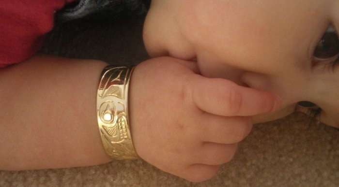 Whale baby bracelet 14k 1/2" x 4" $1,350.00