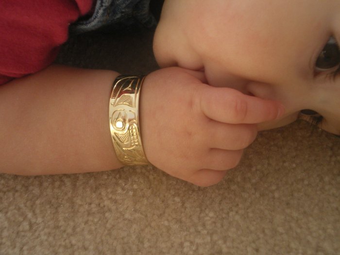 14k gold baby bracelet $1350.00