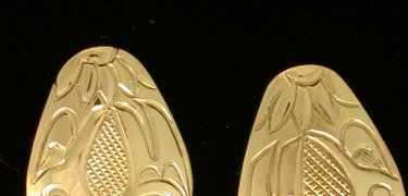 Earrings:
Humming bird tear drop stud 1"
