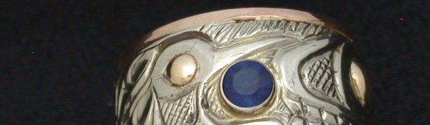 Rings:
Rings 2012:
18k &amp; 14k Humming bird blue saphire &amp; whale 1/2'wide , size 6 3/4